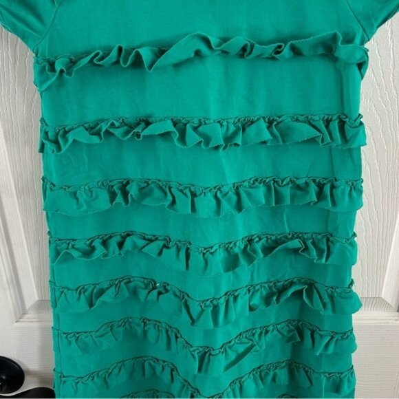 Hanna Andersson Green Ruffle Dress Sz 120 (US 6/7) - Picture 4 of 15